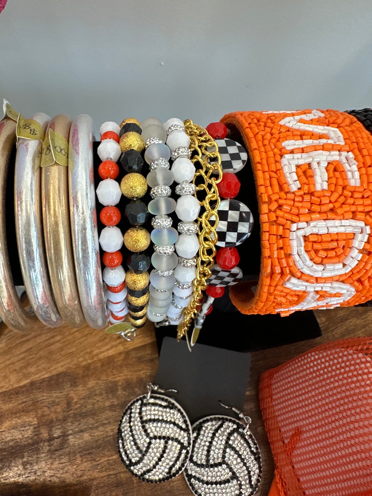 Game Day Cuff Orange & White