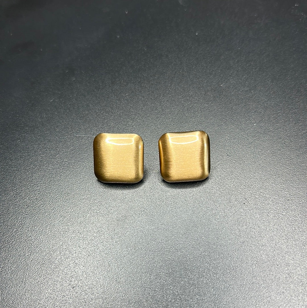 Brushed Gold Earrings 3893