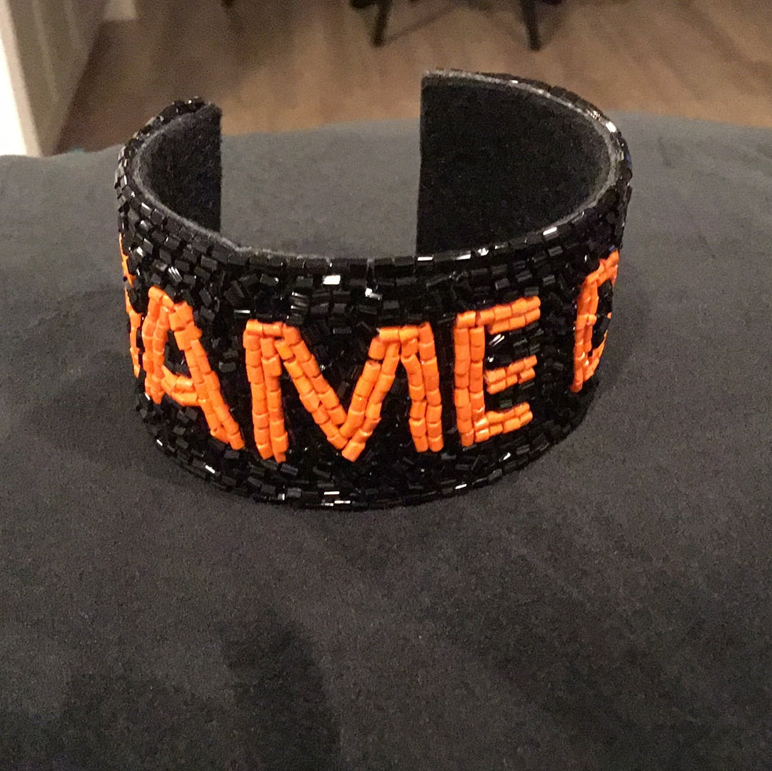 Game Day Cuff Black & Orange