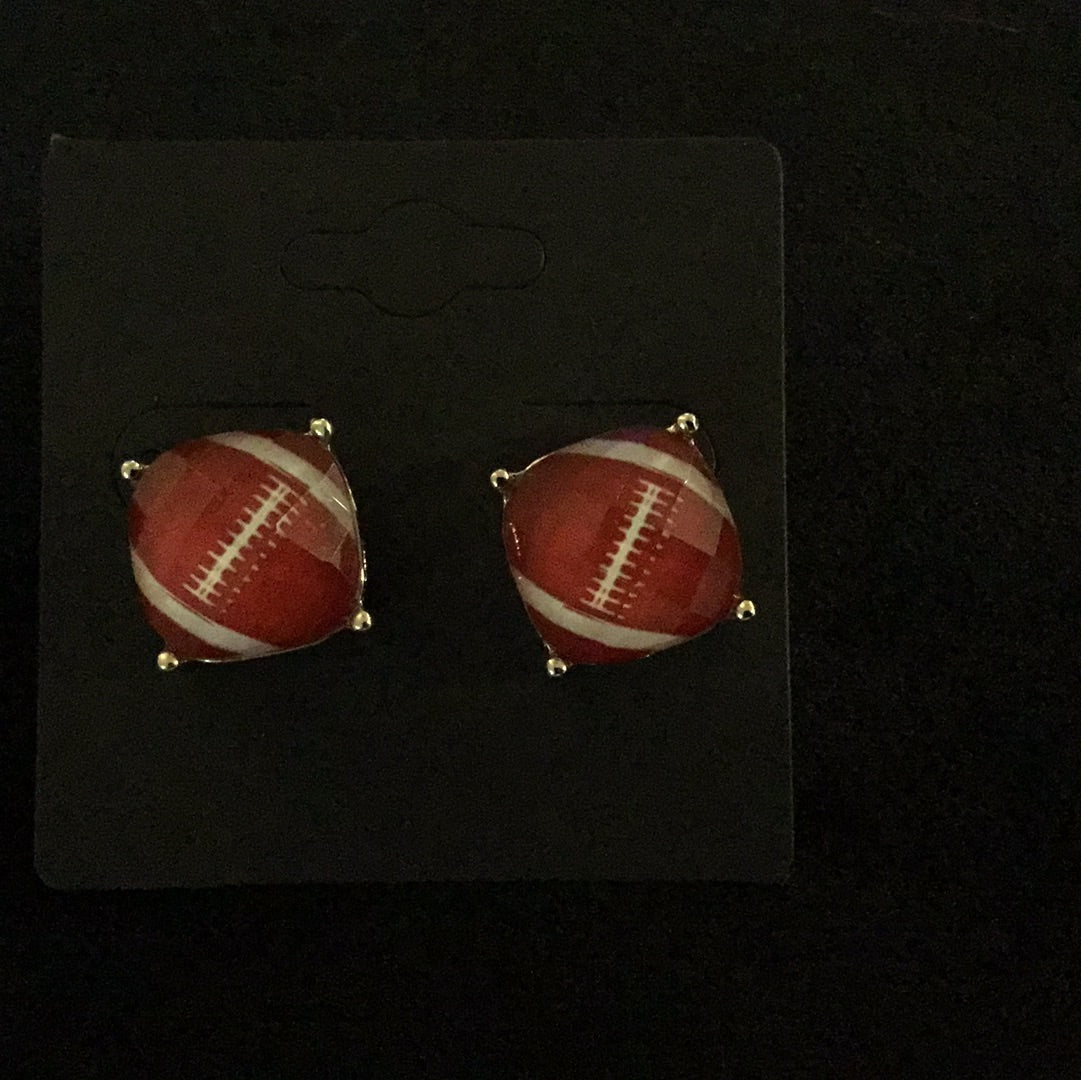 Football Stud Earrings