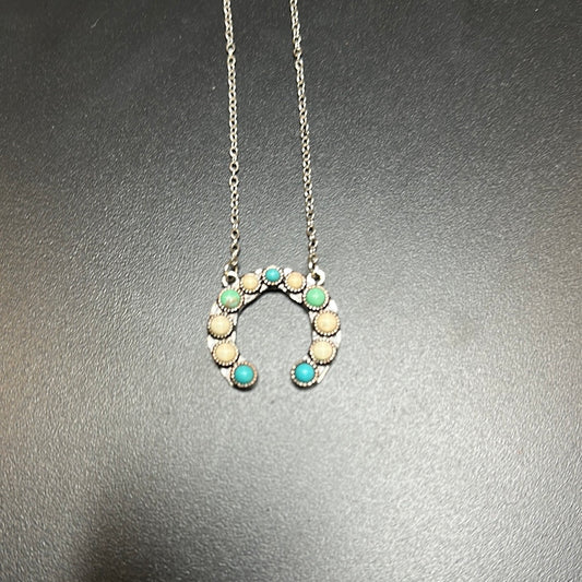 Turquoise Horseshoe Necklace