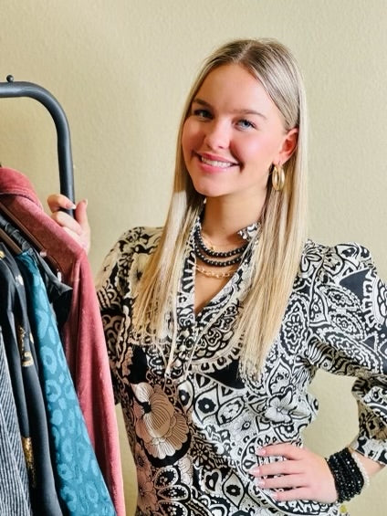 Umgee Abstract Floral Print Top