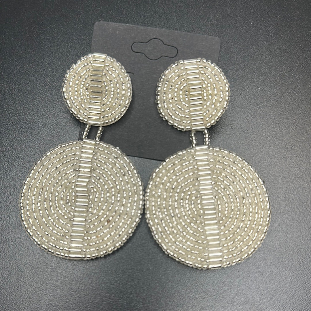 Beaded Circle Earrings