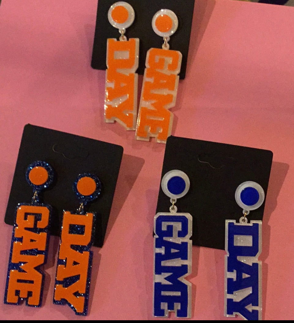 Acrylic Game Day Earrings