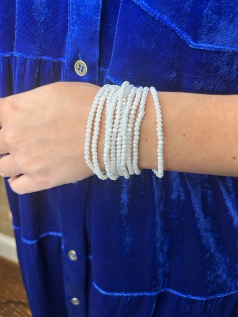 White Small Crystal Bracelets