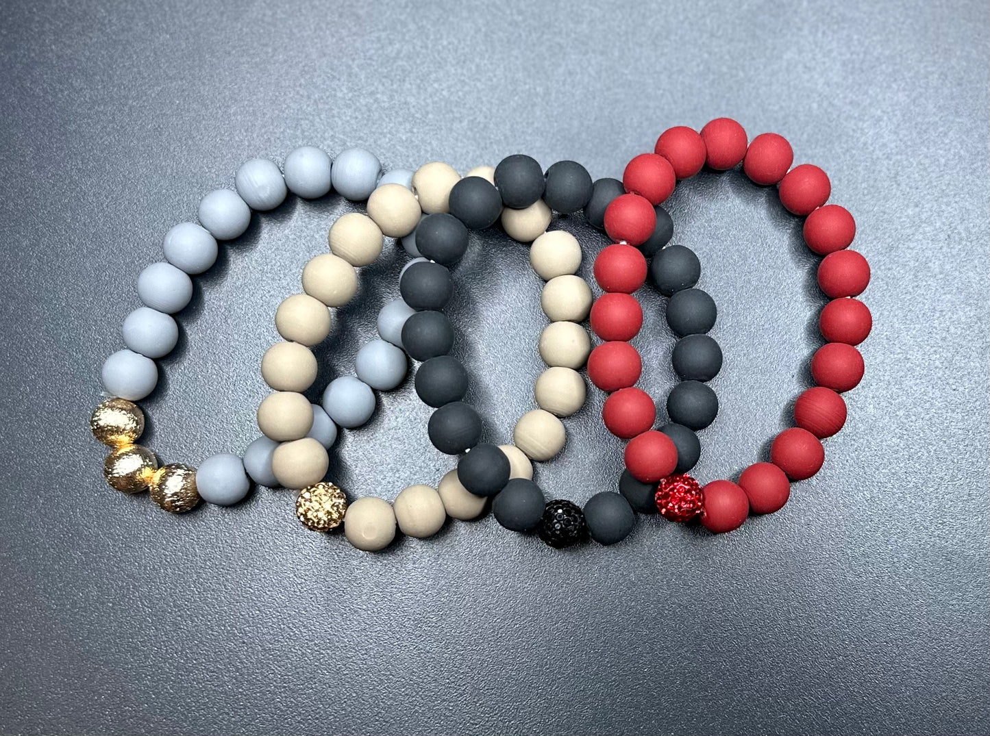 Taupe Matte Beaded Bracelet