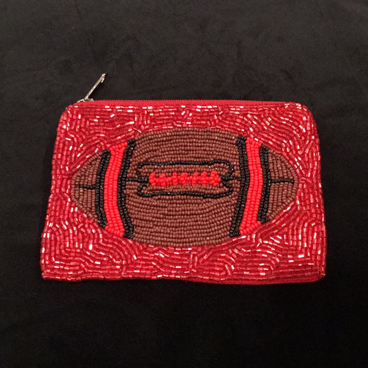 Red Football Coin Purse