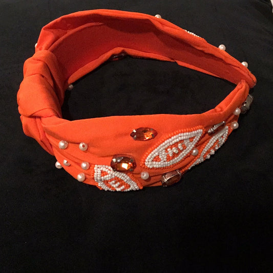 Orange Football Headband