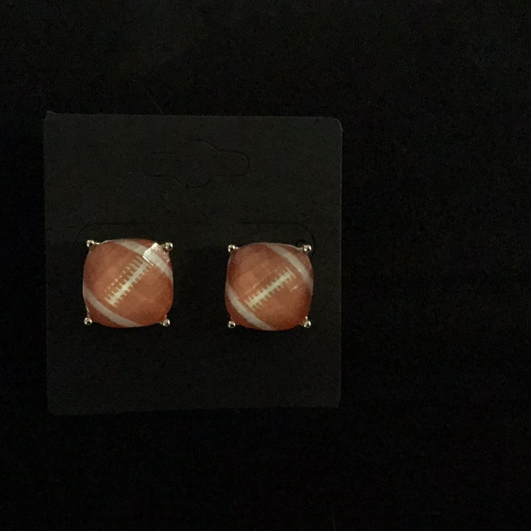 Football Stud Earrings